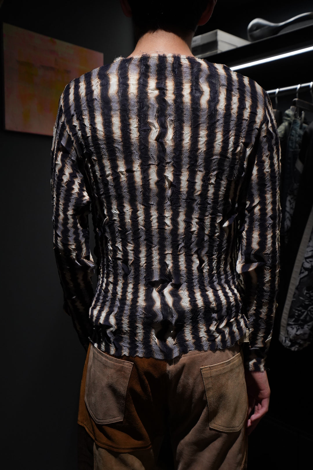 トップス SUGARHILL SHEER PLEATED OMBRE PLAID TOPS image_ebe46298-1f07-4df3-b9b8-
