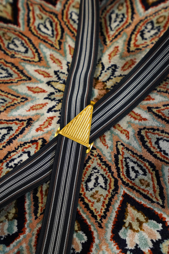 Taiga Takahashi(タイガタカハシ)のSUSPENDER(MULTI STRIPE BLACK