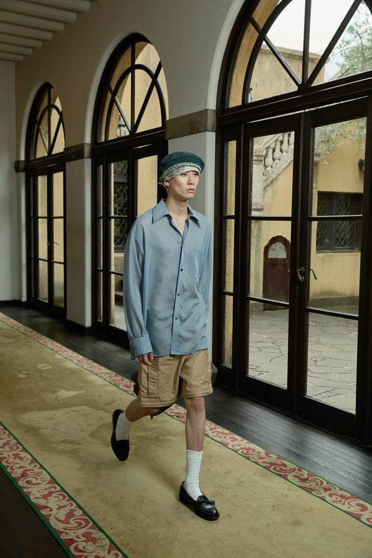 SUGARHILL(シュガーヒル)2025SSのSHEER STRIPE SHIRTS LOOSE FIT(BLUE