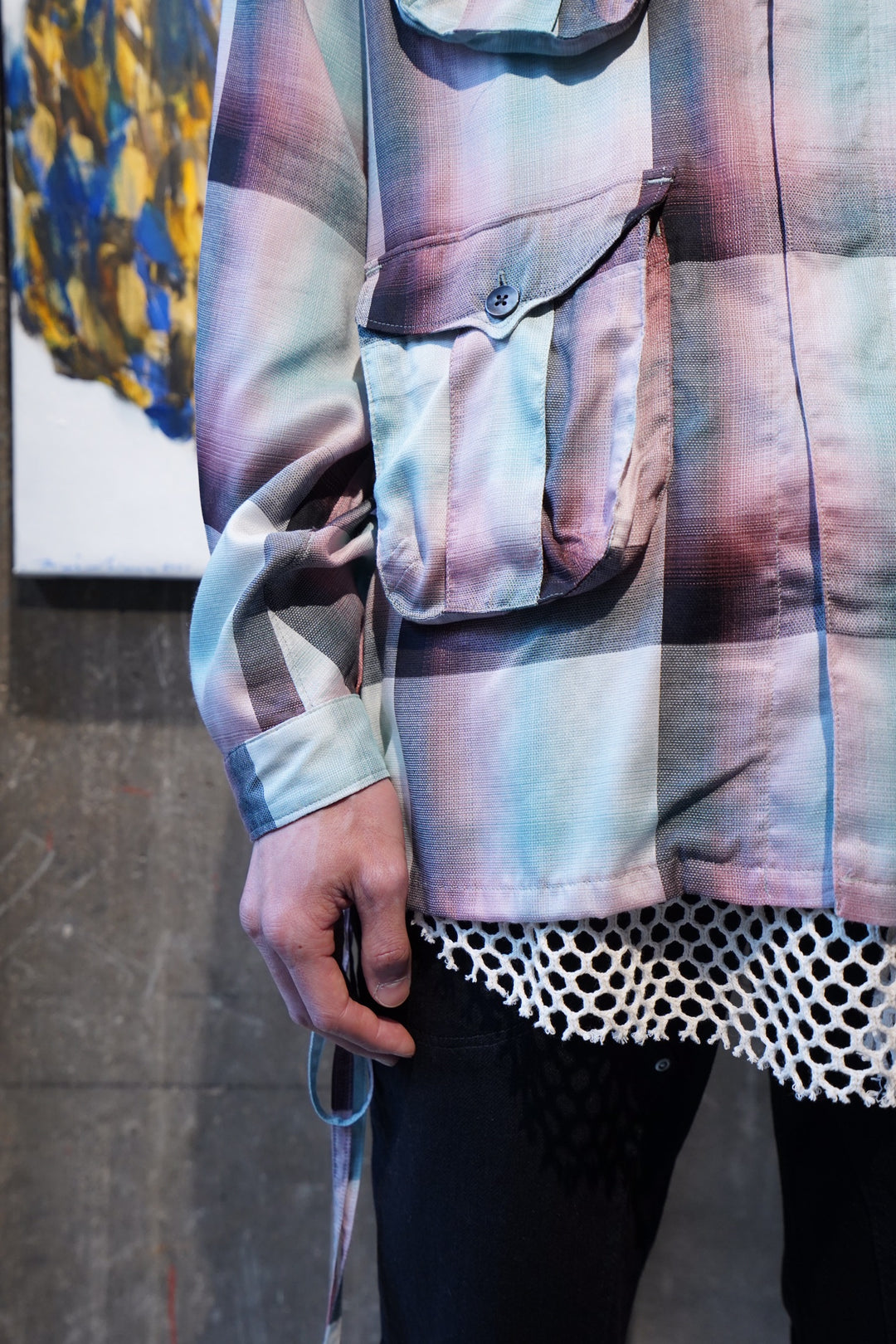 SUGARHILL(シュガーヒル)のOmbre Panama Fatigue Shirt(PINK
