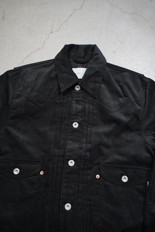 SUGARHILL(シュガーヒル)のCORDUROY DENIM JACKET(BLACK)(ジャケット