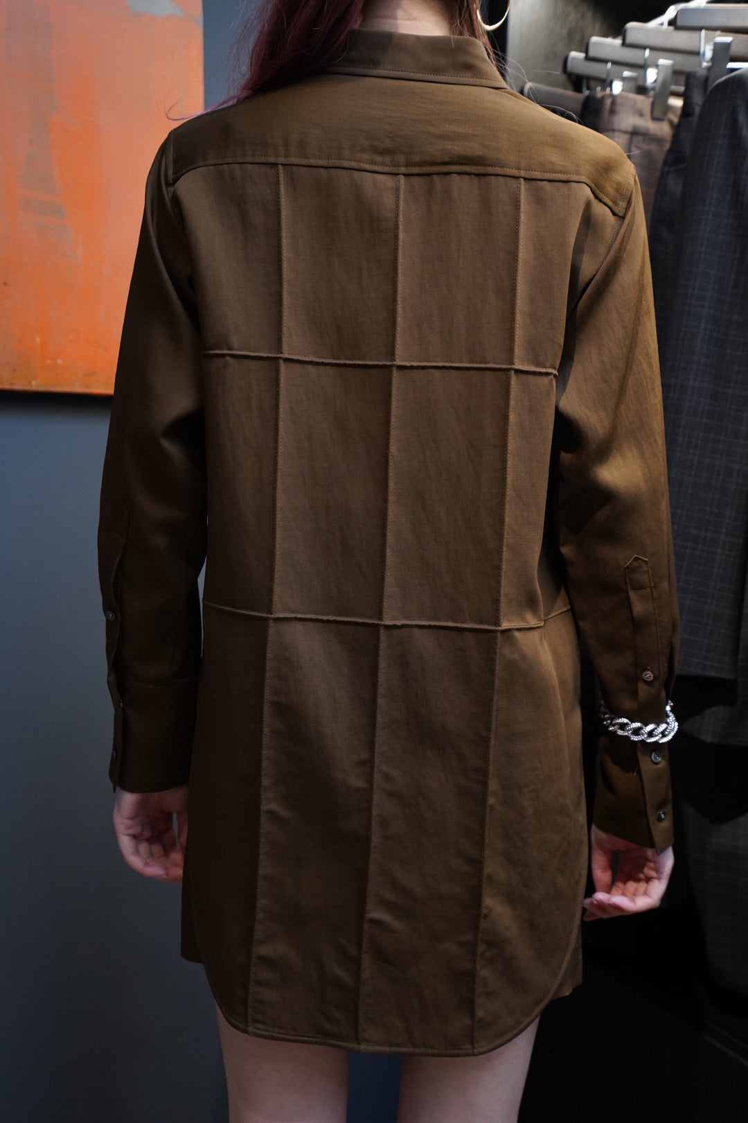 SATORU SASAKIサトルササキ　BOX CORD SHIRTシャツ茶 SATORU SASAKI(サトルササキ)のBOX CORD SHIRT(BROWN)(シャツ)の