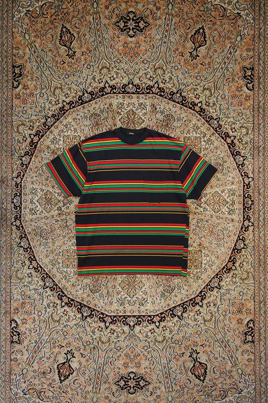 80s old stussy ラスタボーダーTシャツ OZ製 80s 黒タグ OLD STUSSY ラスタ ボーダー Tシャツ - メルカリ