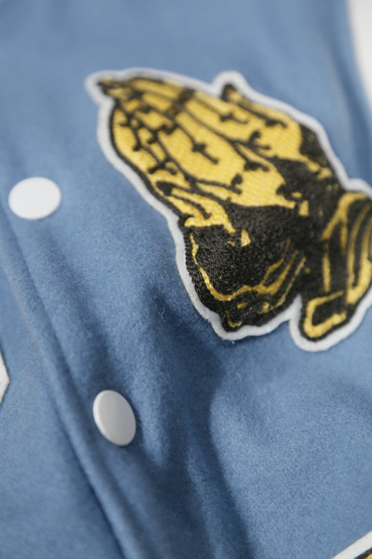 SUGARHILL（シュガーヒル）の EMBROIDARY TEDDY JACKET (BLUE