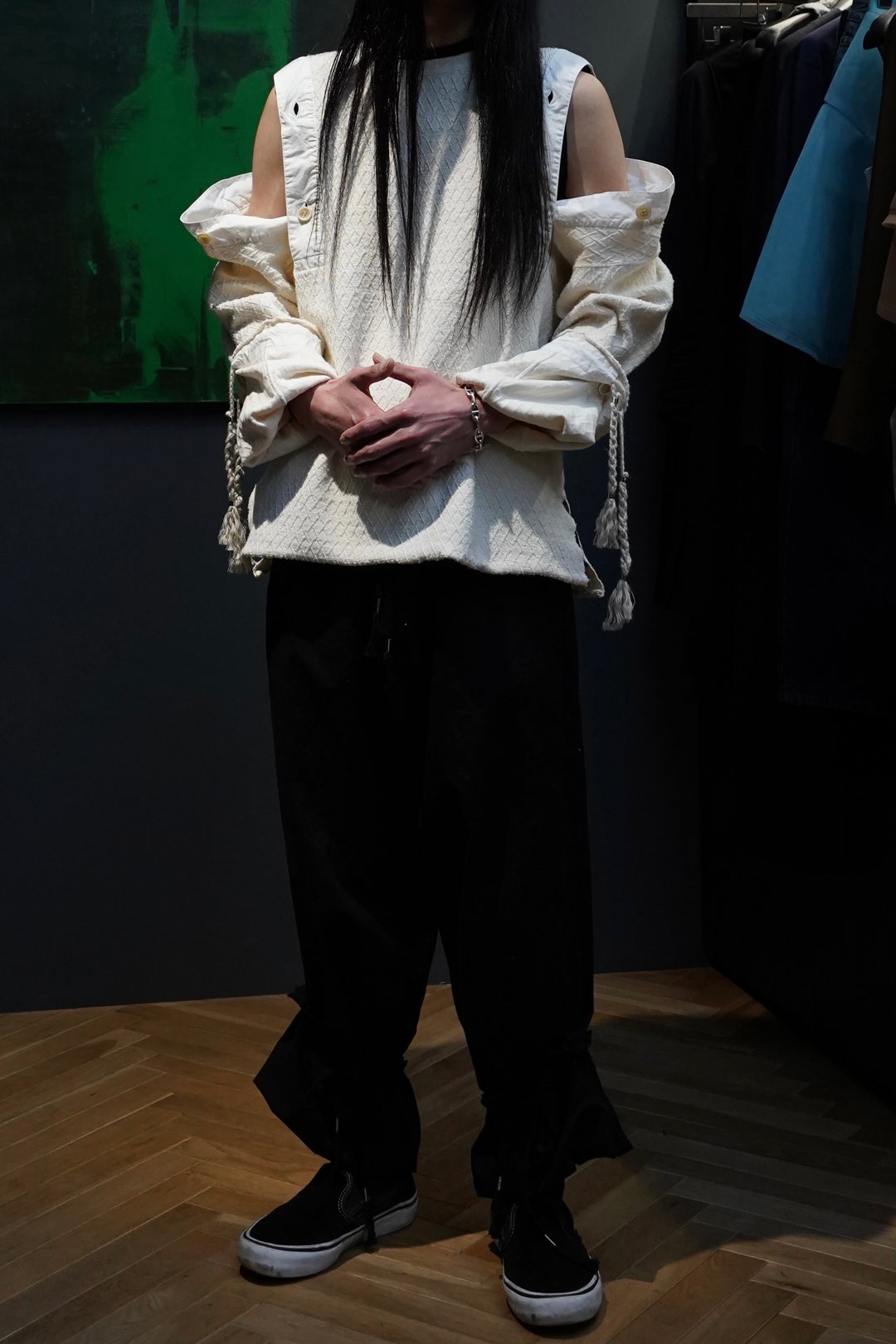 トップス fujimoto Over Dyed Muslin Jersey Top Fujimoto(フジモト)のOver Dyed Muslin Jersey Top(OFF WHITE
