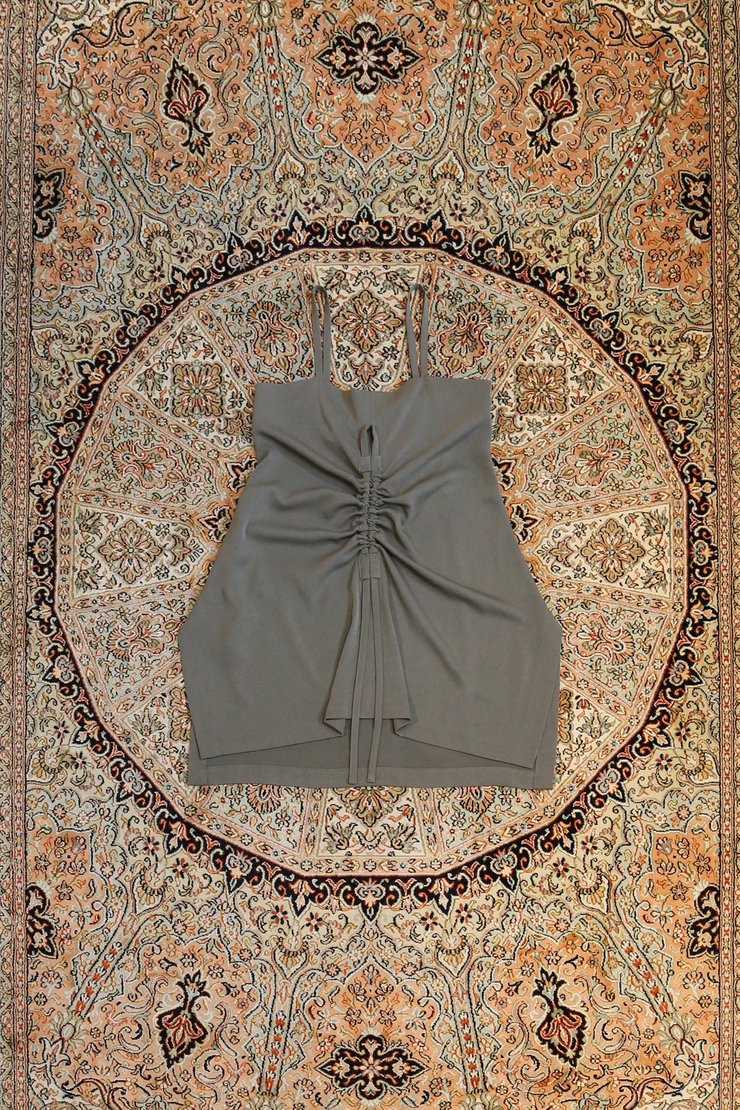 UJOH FRONT GATHERED CAMISOLE ウジョー UJOH(ウジョー)のFront Gathered Camisole(OLIVE GRAY - ワンピース