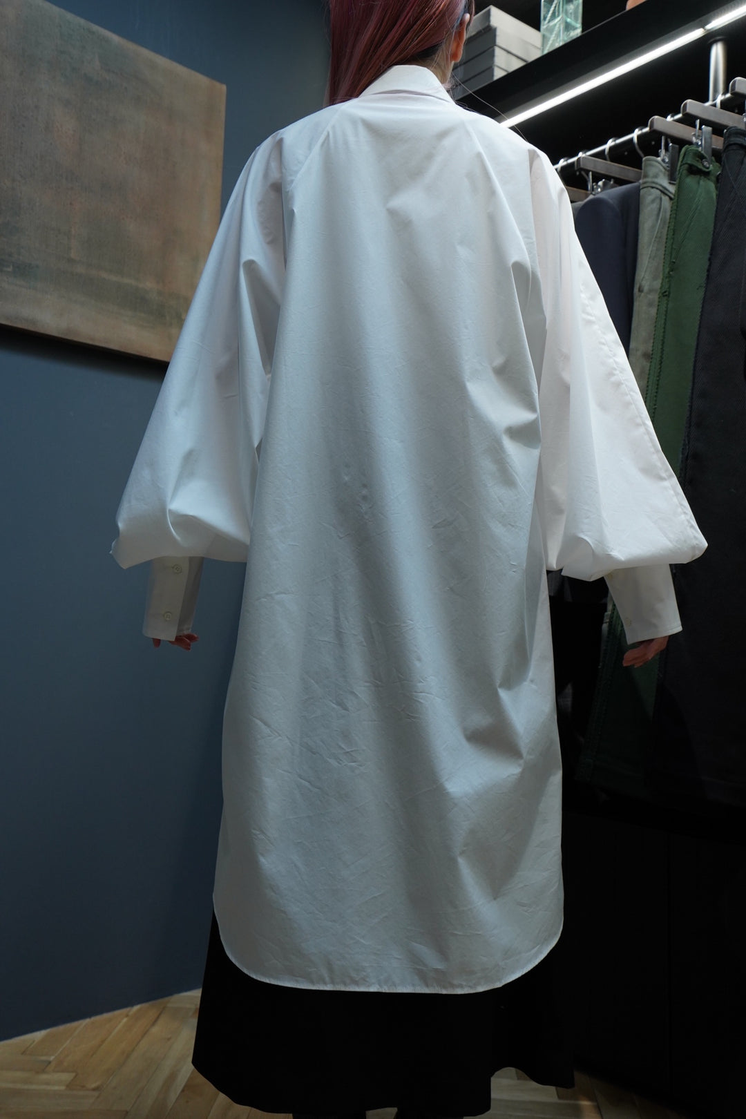 SATORU SASAKI(サトルササキ)のRAGLAN SHIRT DRESS(WHITE
