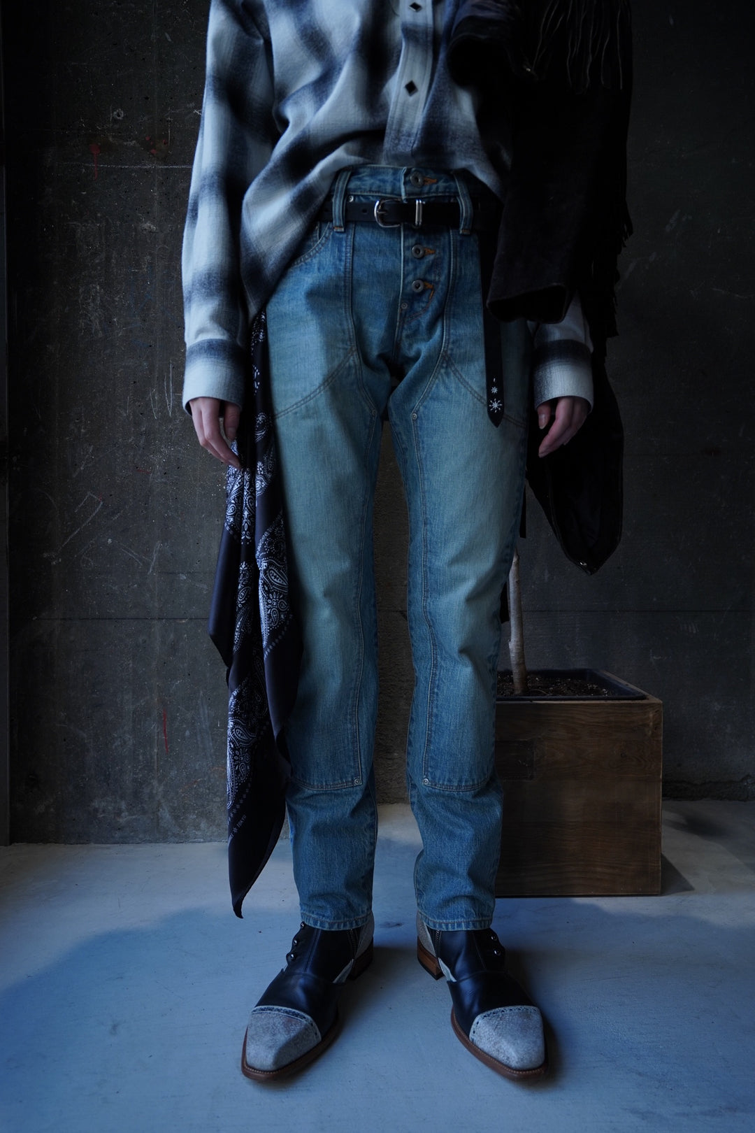 SUGARHILL(シュガーヒル)のBENDED SILK SCARF(BLACK)(スカーフ)の通販