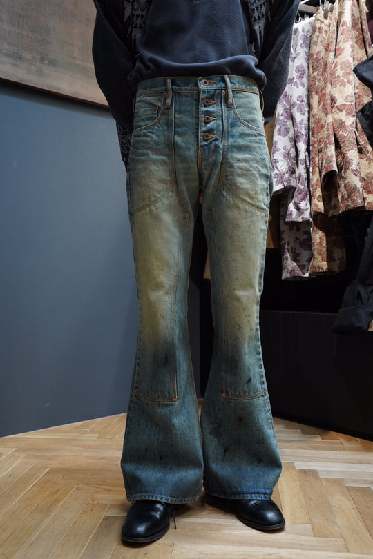 パンツ SUGARHILL OILED FADE BELL BOTTOM DENIM Sugarhill (Sugar Hill) Oiled Fade Bottom Denim Pants mail