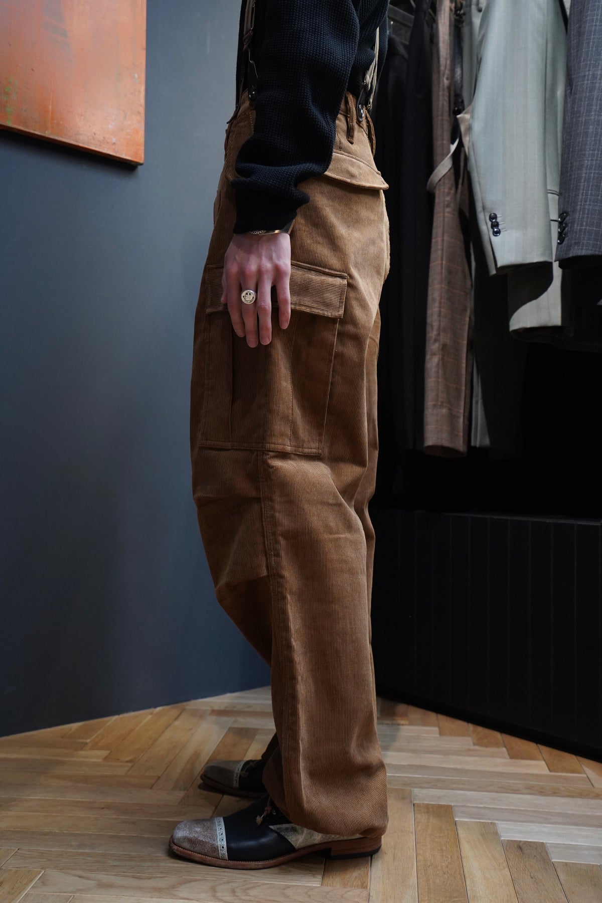 SUGARHILL（シュガーヒル）のCORDUROY ARMY CARGO PANTS(BROWN)(カーゴ