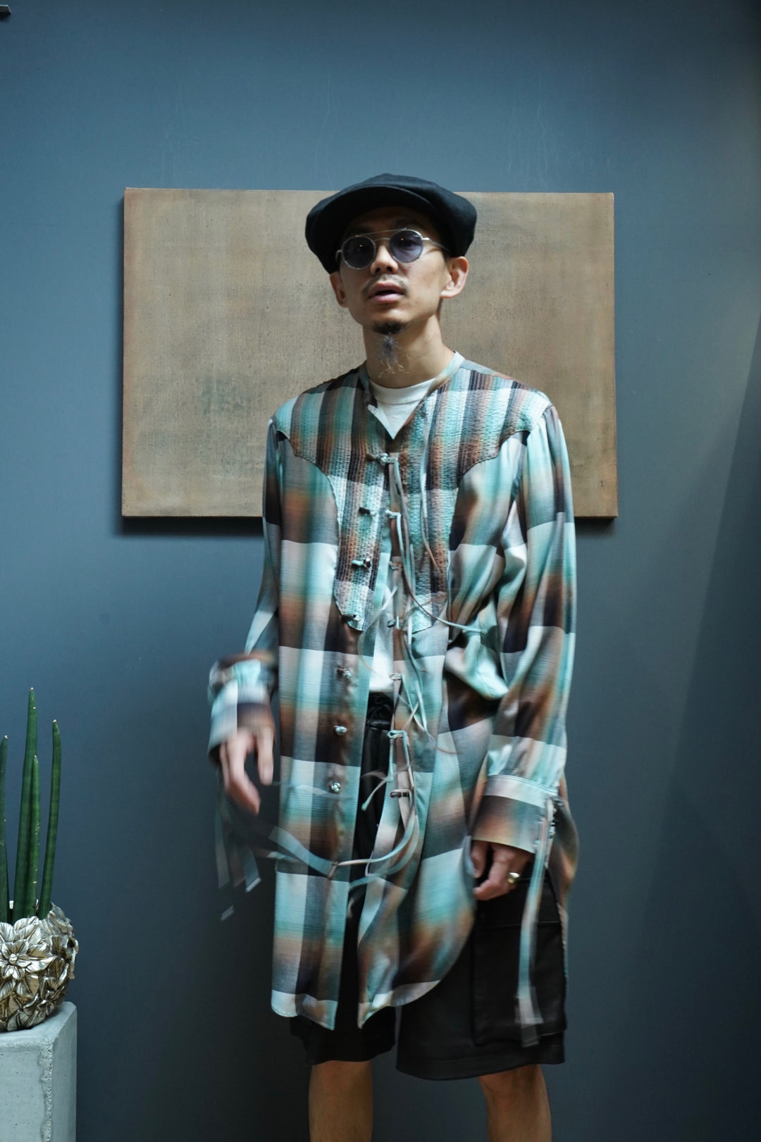 シャツ SUGARHILL Ombre Panama Fatigue Shirt SUGARHILL(シュガーヒル)のOmbre Panama Long Shirt(GREEN)(シャツ)の