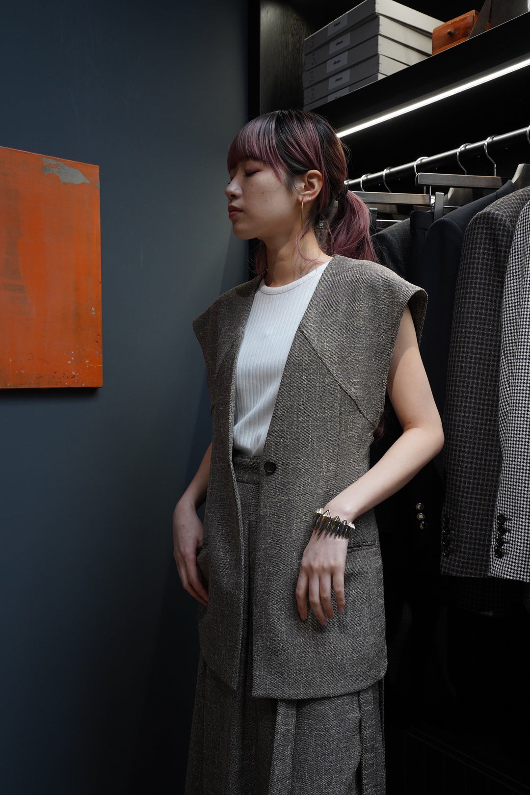新品【SATORU SASAKI】ノースリーブ ジャケット SATORU SASAKI】SLEEVELESS JACKET-Amanojak.
