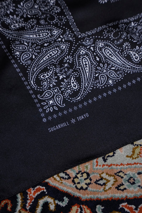 小物 sugarhill 21aw silk bended scarf SUGARHILL(シュガーヒル)のBENDED SILK SCARF(BLACK)(スカーフ