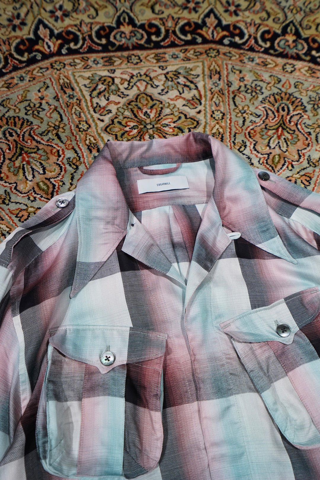 SUGARHILL(シュガーヒル)のOmbre Panama Fatigue Shirt(PINK