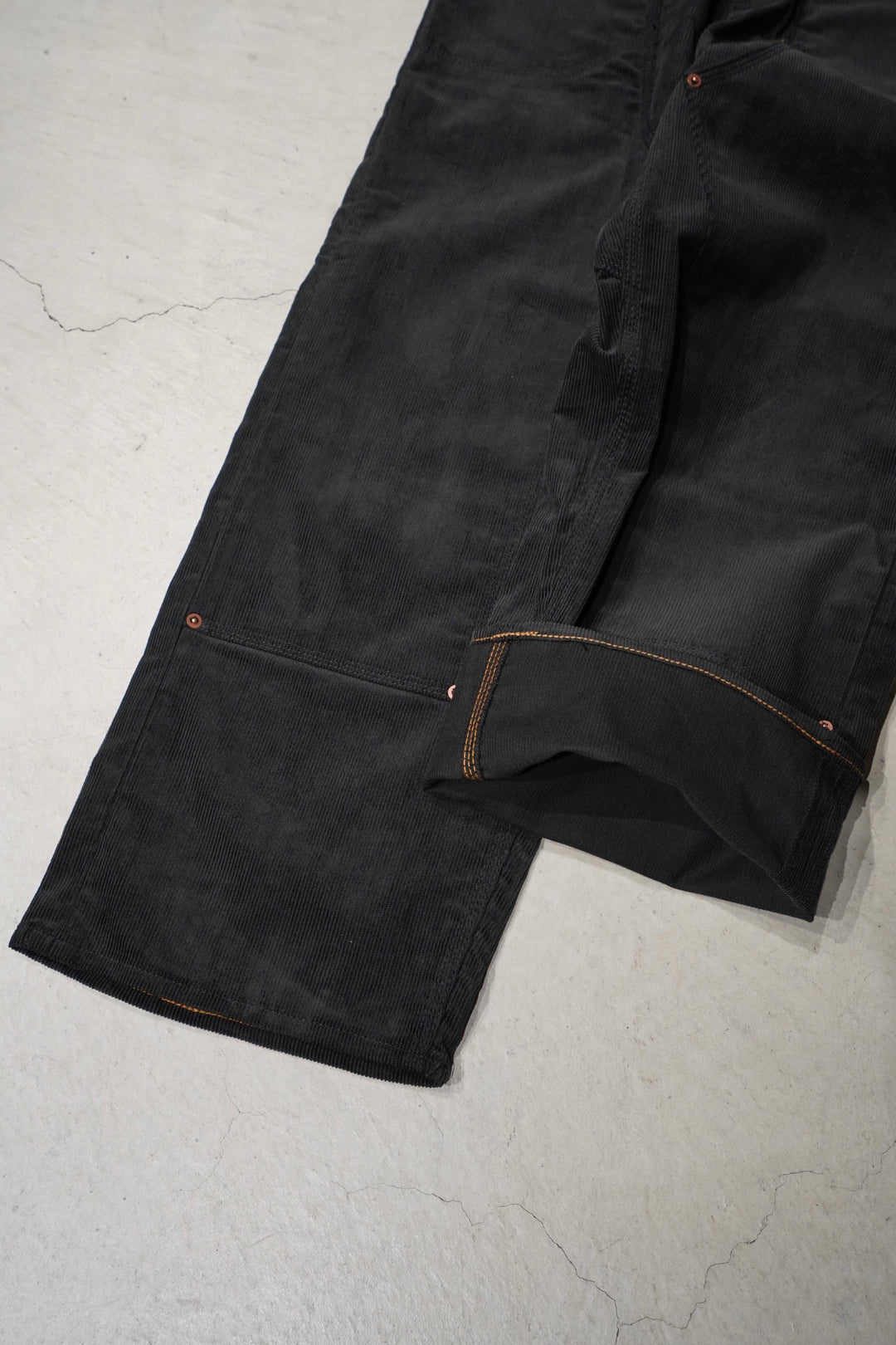 SUGARHILL シュガーヒル コーデュロイ ダブルニー パンツ ブラック SUGARHILL(シュガーヒル)のCORDUROY DOUBLE KNEE DENIM PANTS