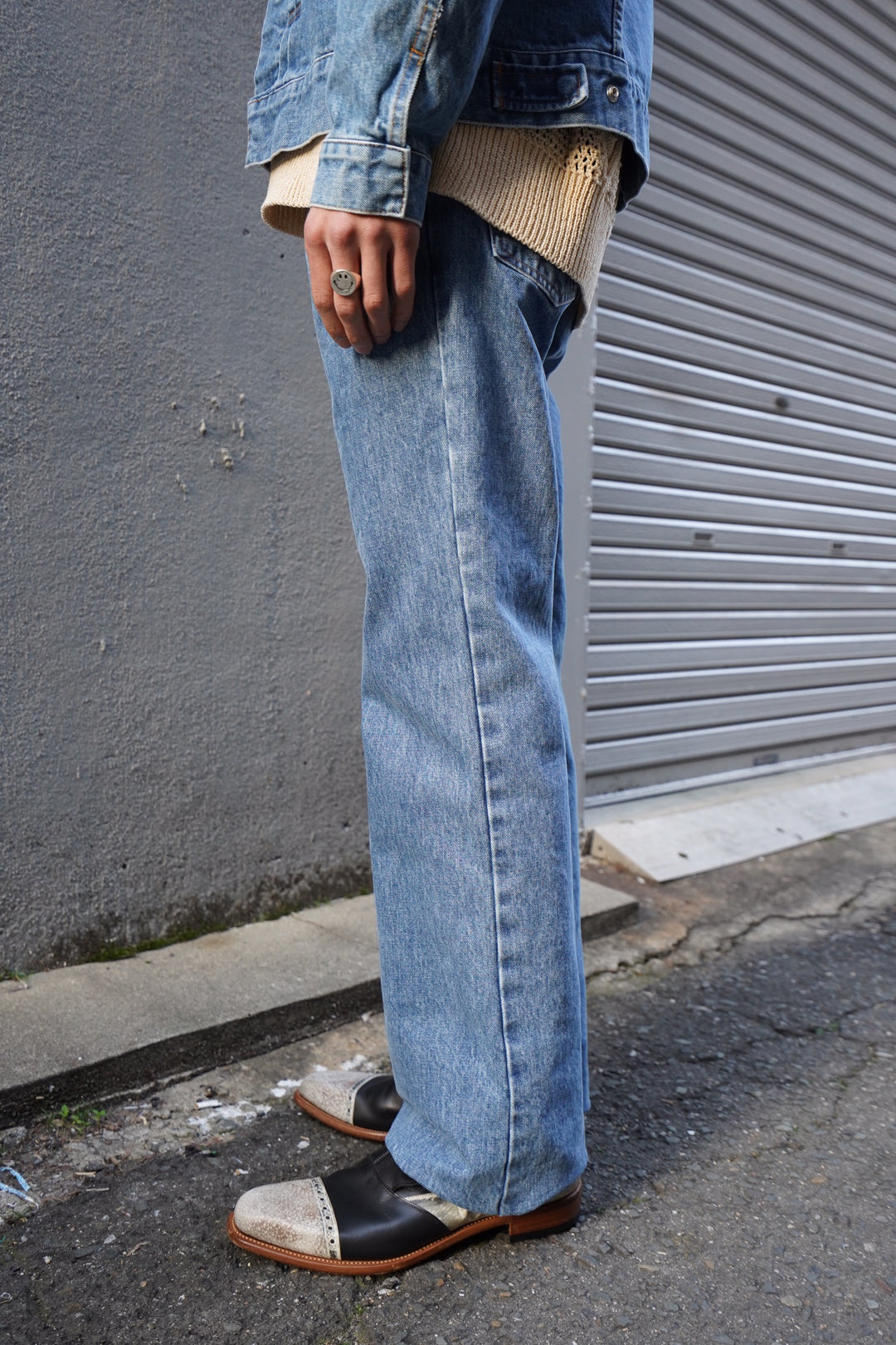 Allege.(アレッジ)のSemi Flare Bleaching Denim PT(デニム