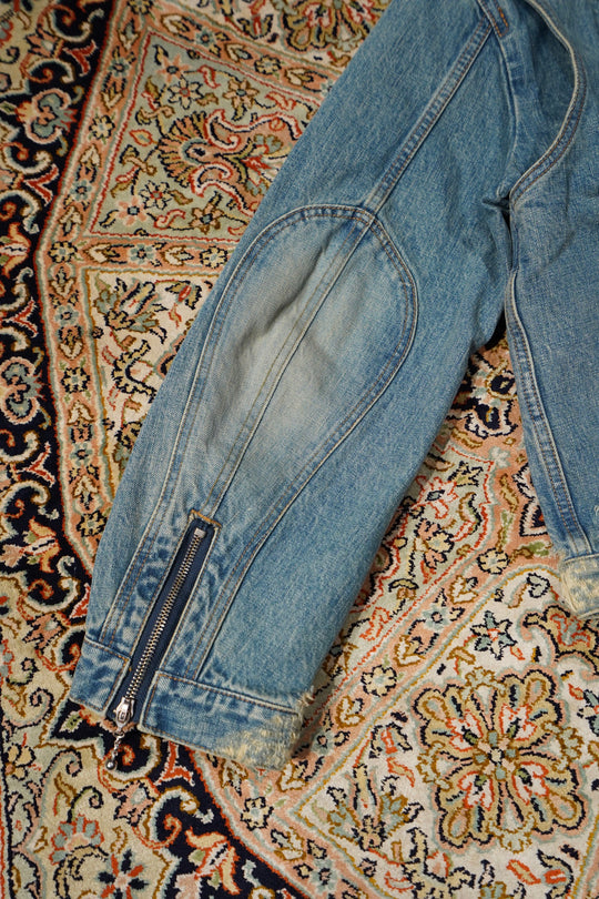 SUGARHILL(シュガーヒル)のZIP-UP DENIM DAMAGED JACKET(FADED
