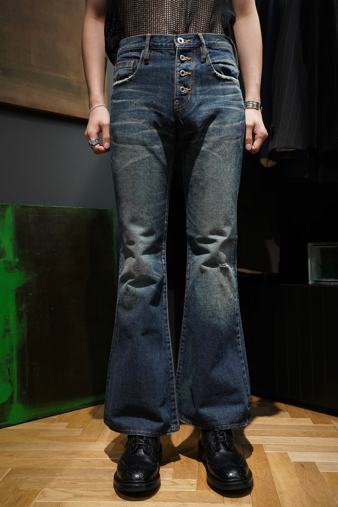 Sugarhill's Musted Bottom Denim Pants (Faded Indigo) mail order