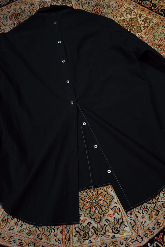 UJOH ウジョー フルオープンシャツ サイズ4 ブラック 24SS UJOH HOMME / ウジョーオム】Full Open Shirt/フルオープン