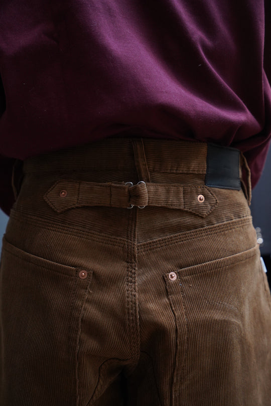 Sugarhill Corduroy Double Knee Denim Pants (Brown) (Denim) Mail