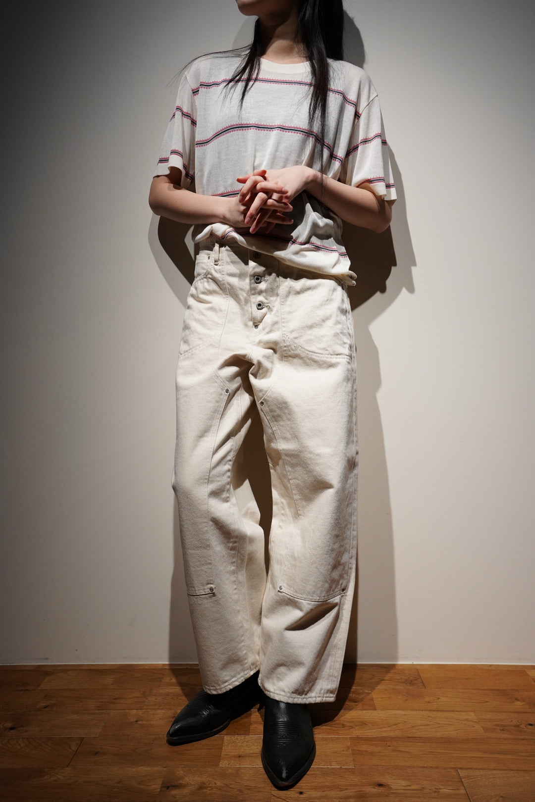 SUGARHILL(シュガーヒル)のWASHED DOUBLE KNEE PANTS(デニム)の