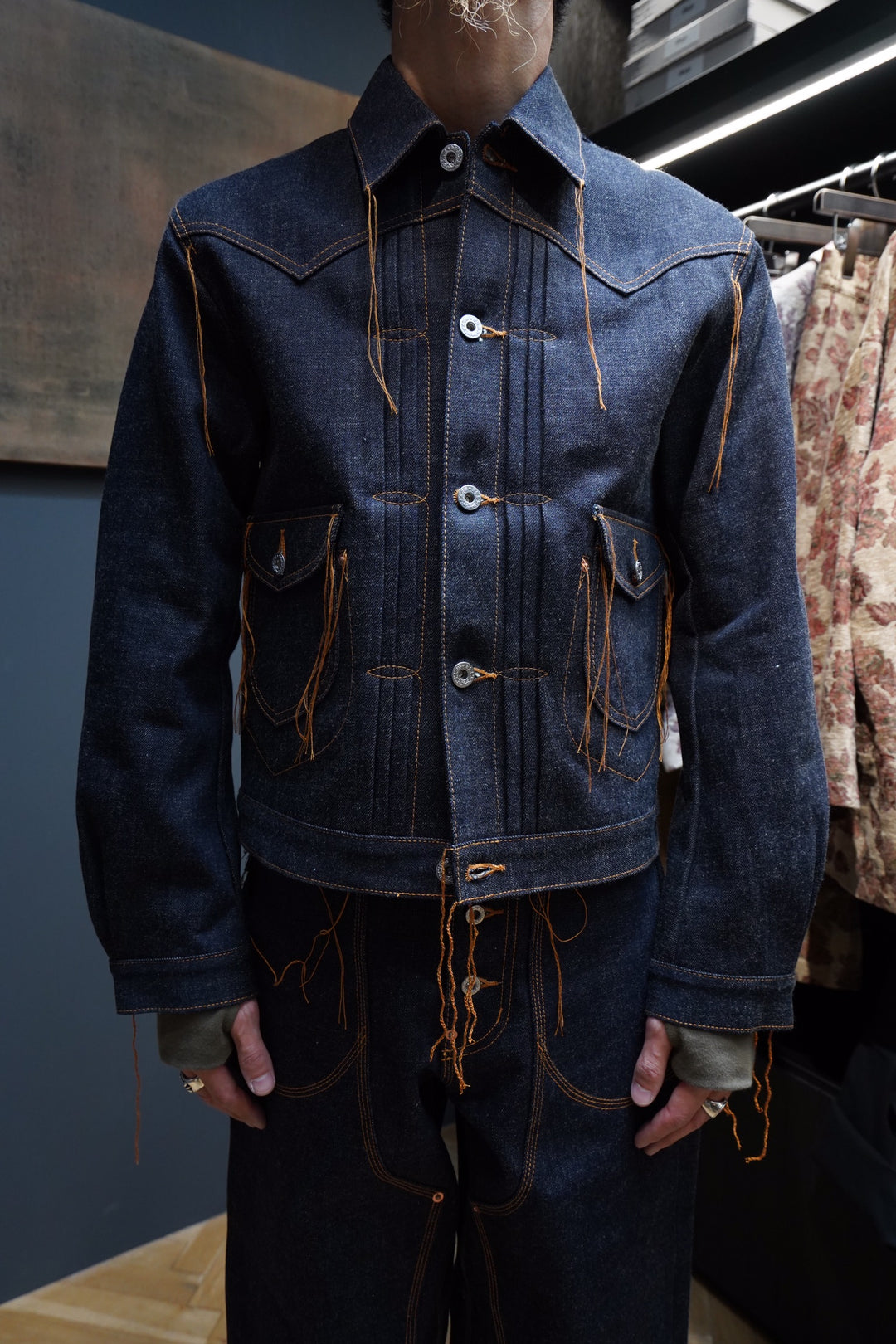 ジャケット・アウター SUGARHILL 21AW LOOSE THREAD DENIM JACKET 60278417-D5F1-4154-81DB-