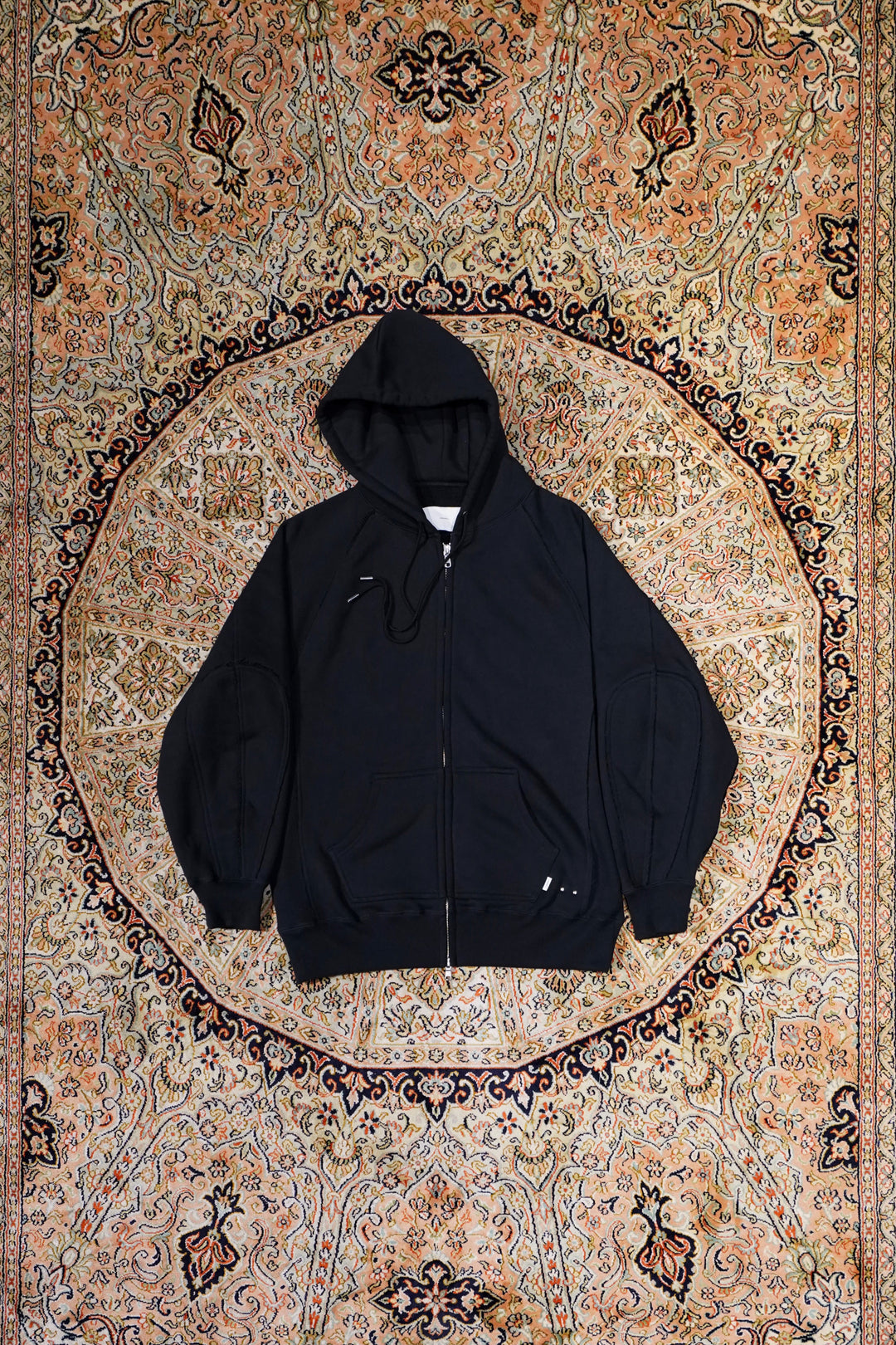 SUGARHILL（シュガーヒル）のZIP-UP RAW EDGE HOODIE(BLACK