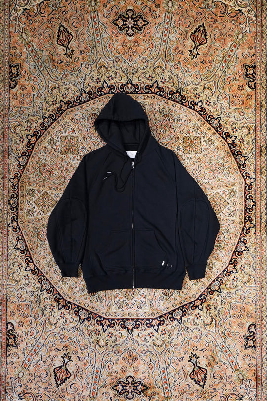 SUGARHILL（シュガーヒル）のZIP-UP RAW EDGE HOODIE(BLACK