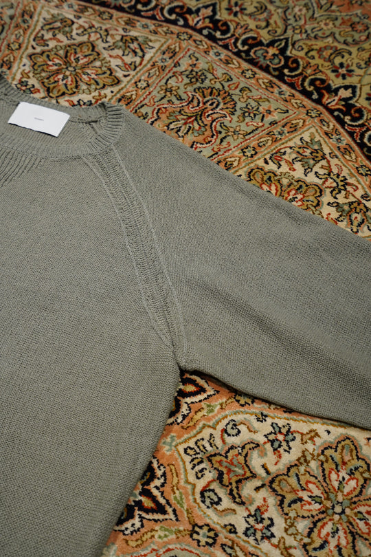 SUGARHILL（シュガーヒル）のCOTTON LONG SLEEVE KNIT(GREEN)(ニット