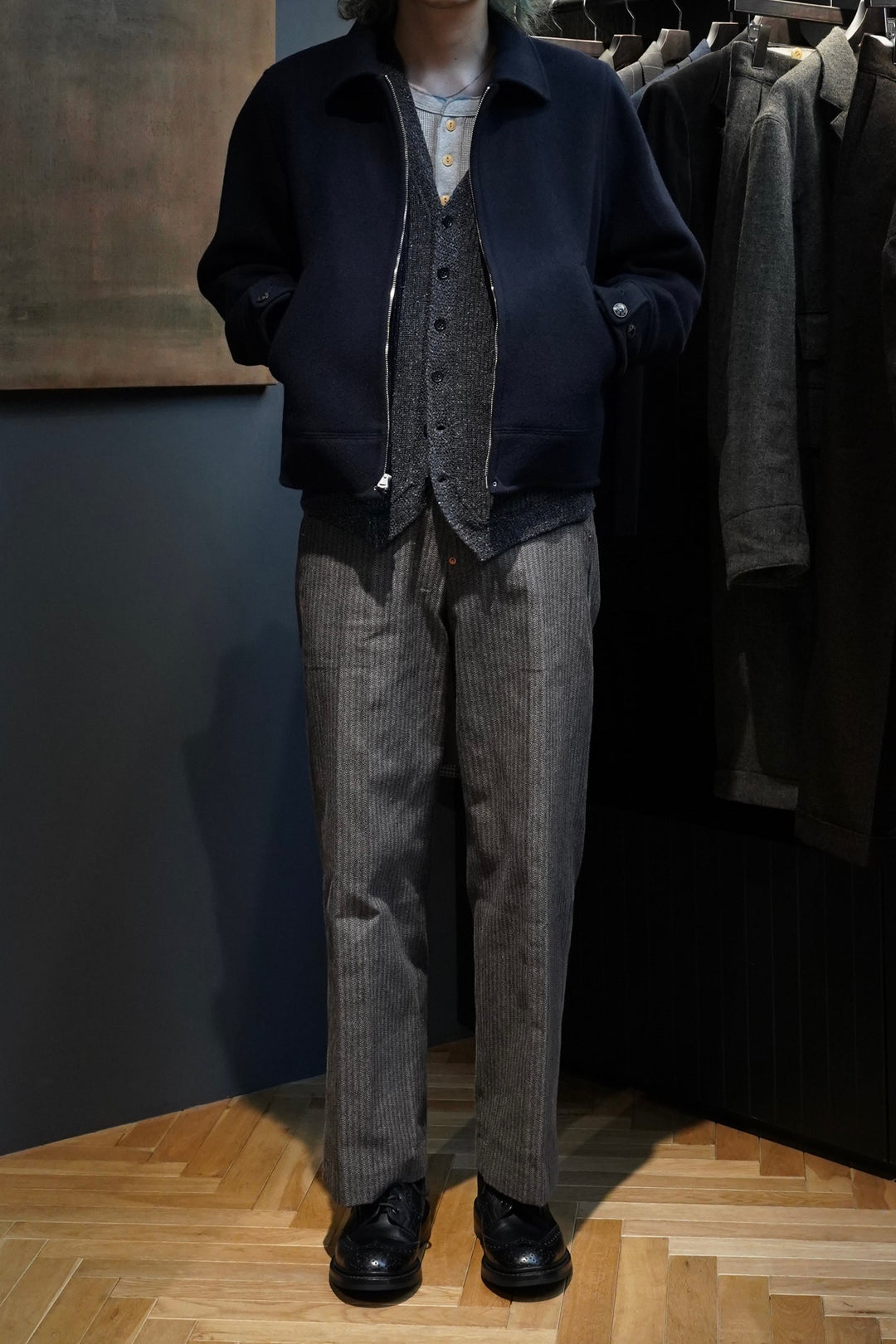 タイガタカハシ　Taiga Takahashi コサックジャケット　38 Taiga Takahashi(タイガタカハシ)のCOSSACK JACKET(NAVY)(コサック