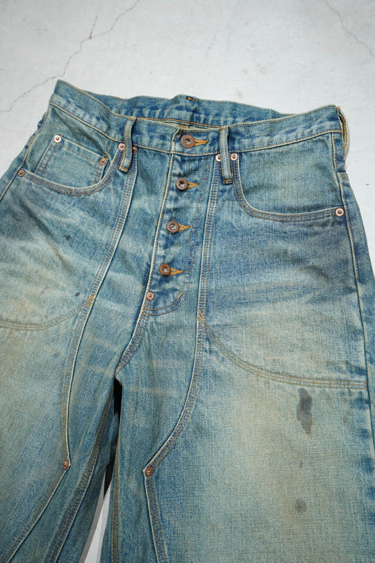 SUGARHILL（シュガーヒル）のOILED FADE DOUBLE KNEE DENIM PANTS