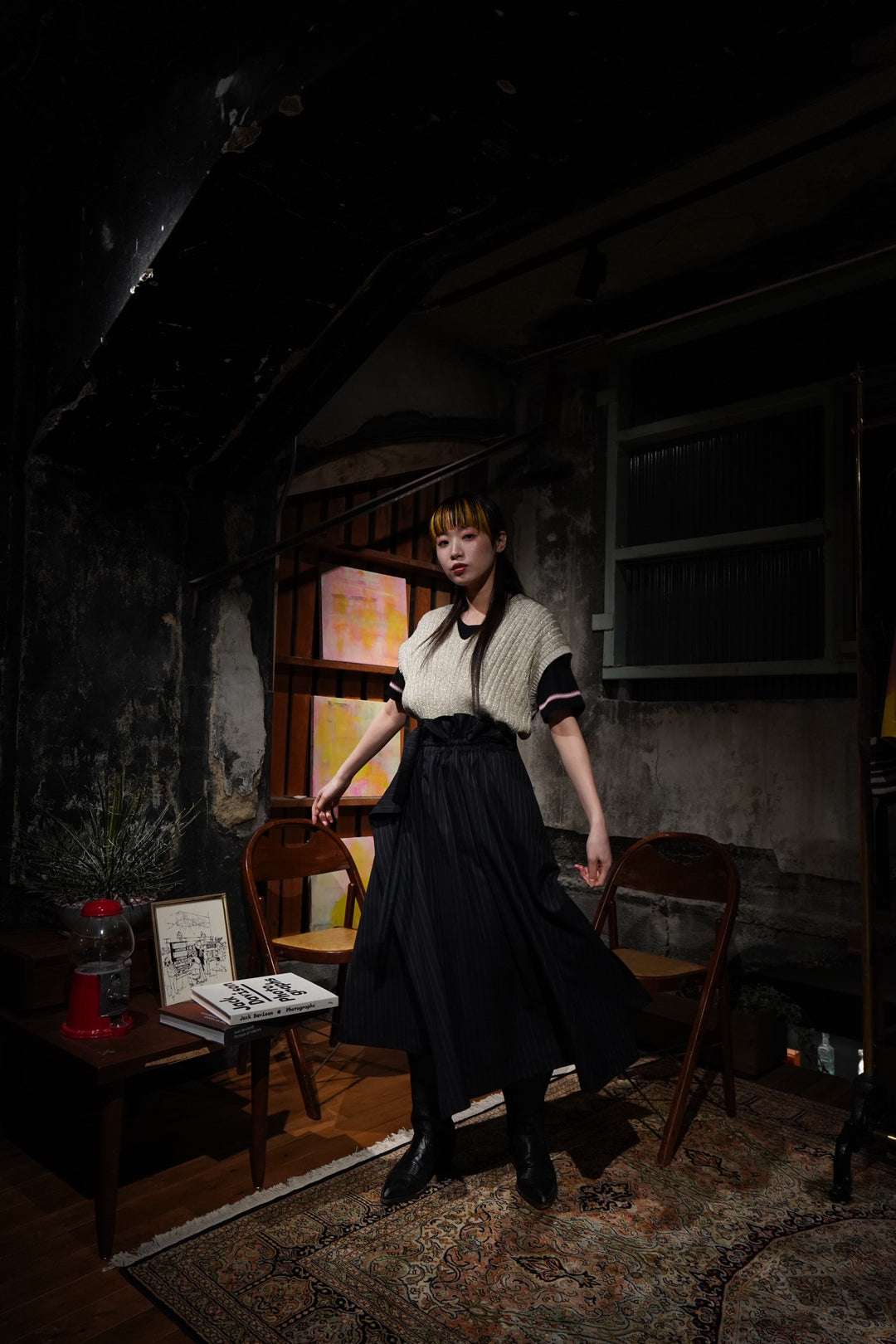 UJOH(ウジョー)のGathered Wrap SKT (DARK NAVY)(スカート)の通販