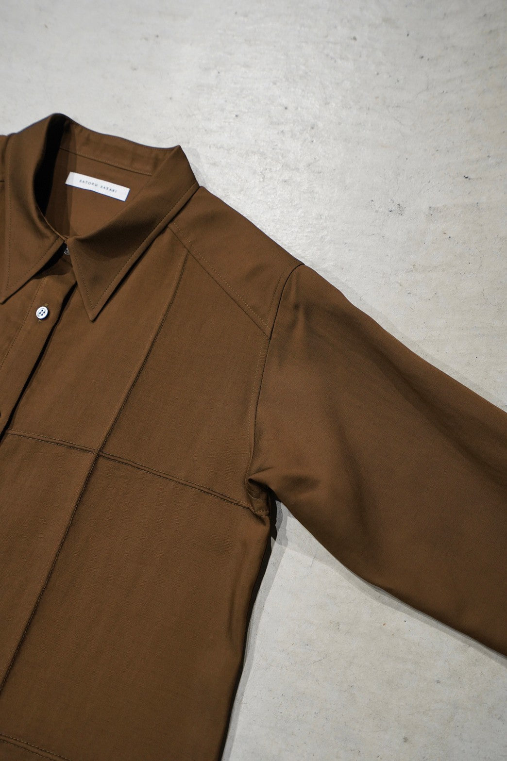 SATORU SASAKI(サトルササキ)のBOX CORD SHIRT(BROWN)(シャツ)の