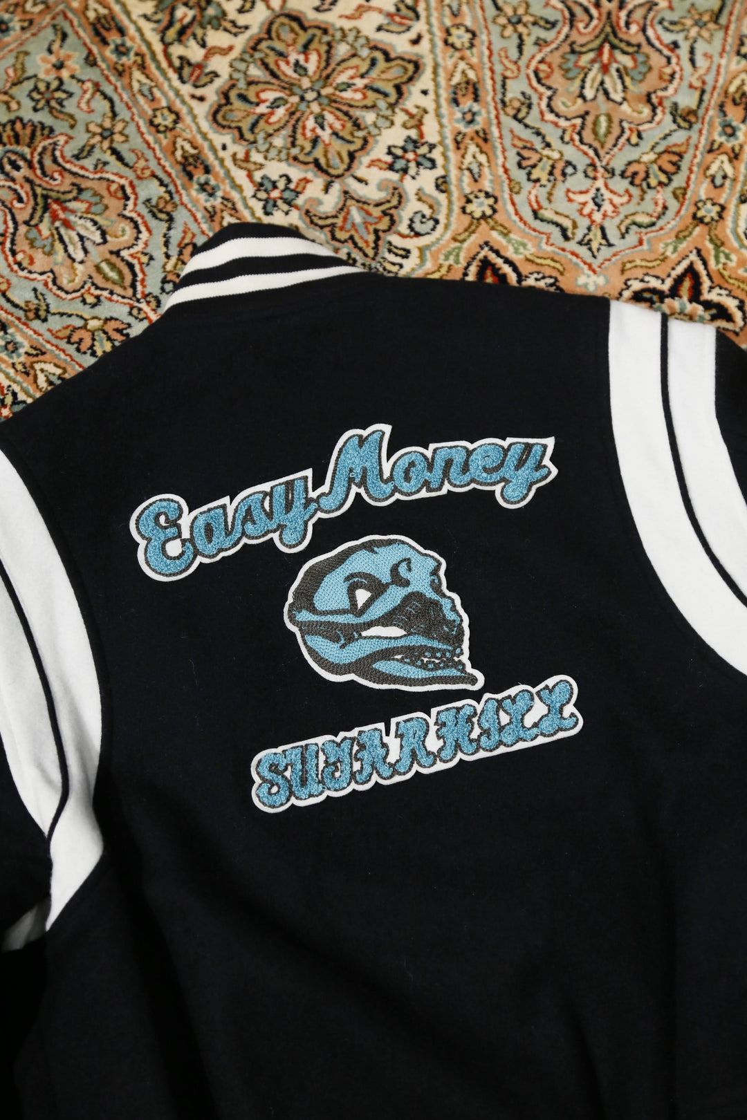 ジャケット・アウター 20AW SUGARHILL EMBROIDARY TEDDY JACKET 2 SUGARHILL（シュガーヒル）の EMBROIDARY TEDDY JACKET (BLACK