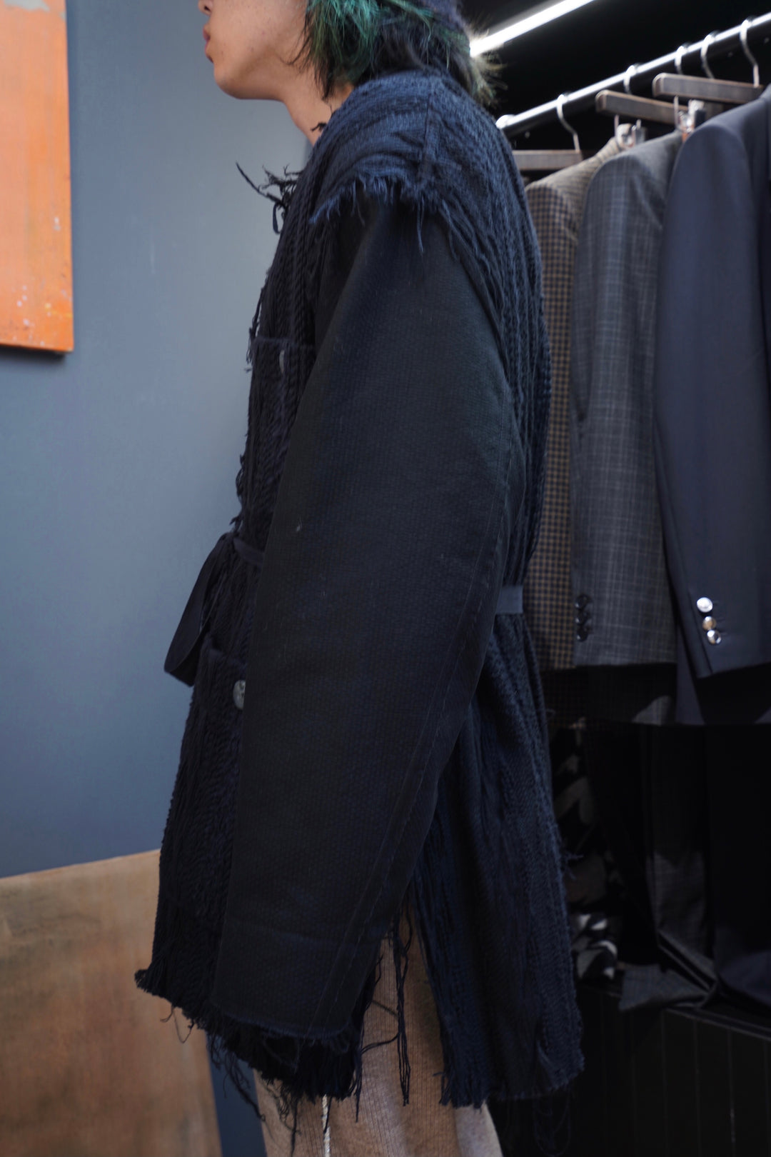 ジャケット・アウター song for the mute L/S kimono jaket Song for the Mute(ソングフォーザミュート)のL/S KIMONO(BLACK
