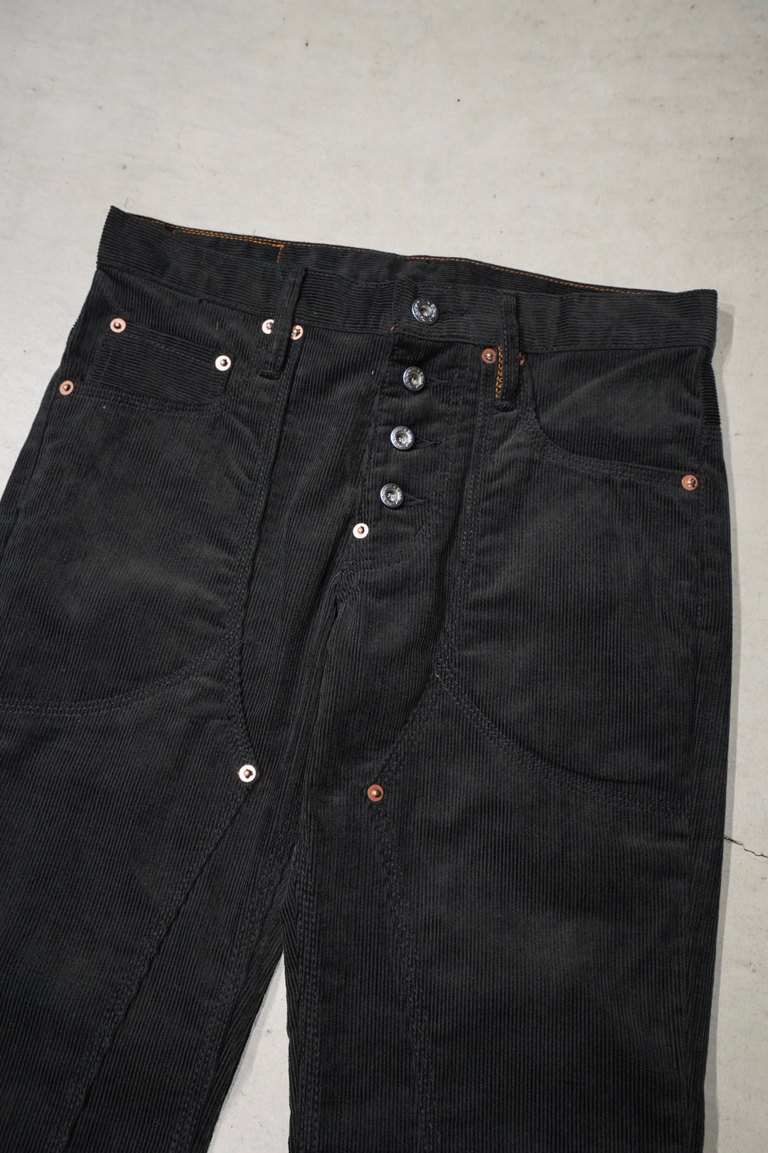 SUGARHILL シュガーヒル コーデュロイ ダブルニー パンツ ブラック SUGARHILL（シュガーヒル）のCORDUROY DOUBLE KNEE DENIM PANTS