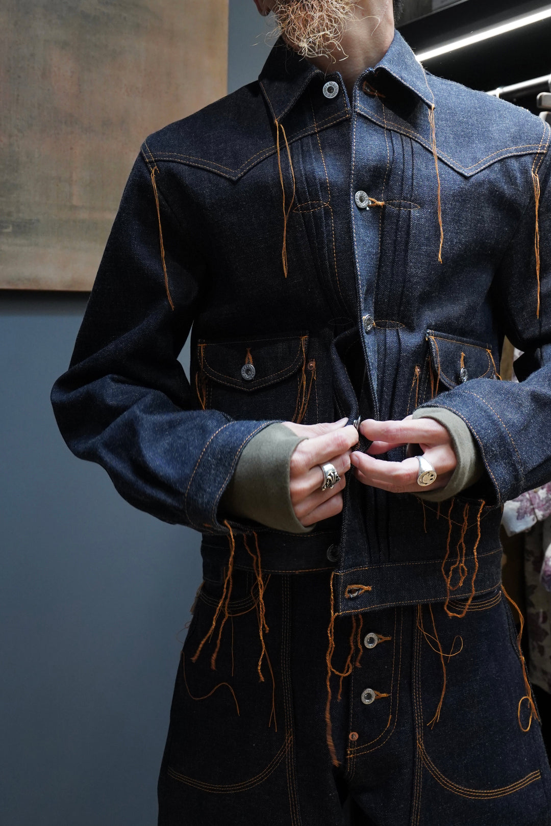 ジャケット・アウター SUGARHILL LOOSE THREAD DENIM JACKET
