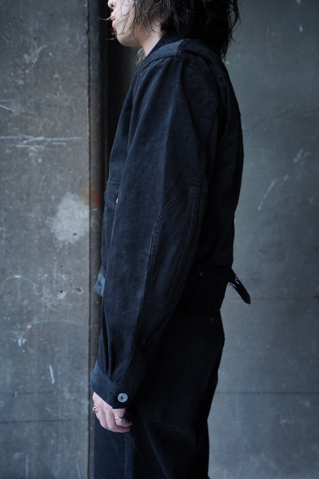 SUGARHILL(シュガーヒル)のCORDUROY DENIM JACKET(BLACK)(ジャケット