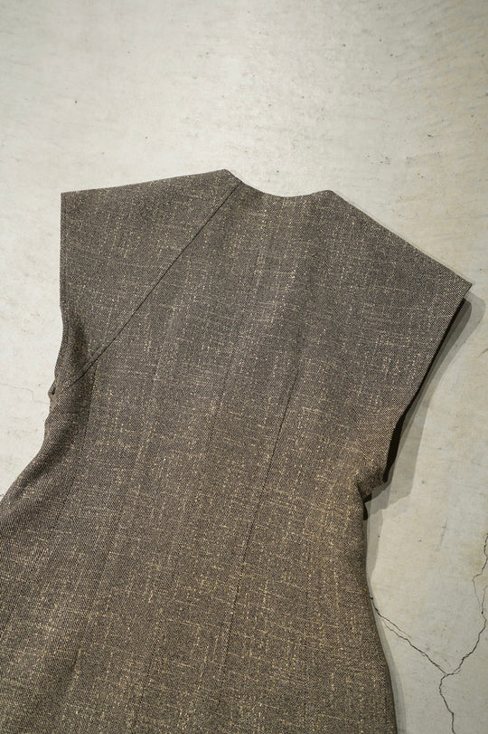 SATORU SASAKI(サトルササキ)のNO-SLEEVE JACKET(BK TWEED)(ジャケット