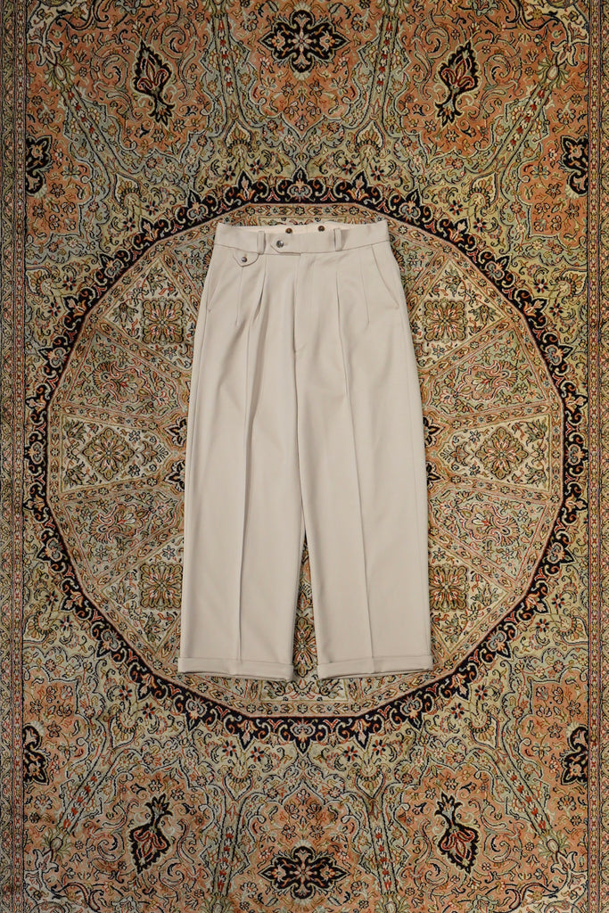 SOLARIS&Co.(ソラリスアンドコー)の2TUCK STRAIGHT TROUSERS - JERSY(ANTIQUE WHITE)(パンツ)の通販  | CEDARWOOD オンラインショップ