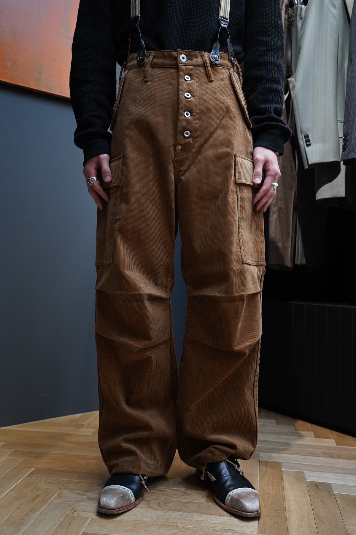 Sugarhill (Sugar Hill) Corduroy Army Cargo Pants (Brown) mail