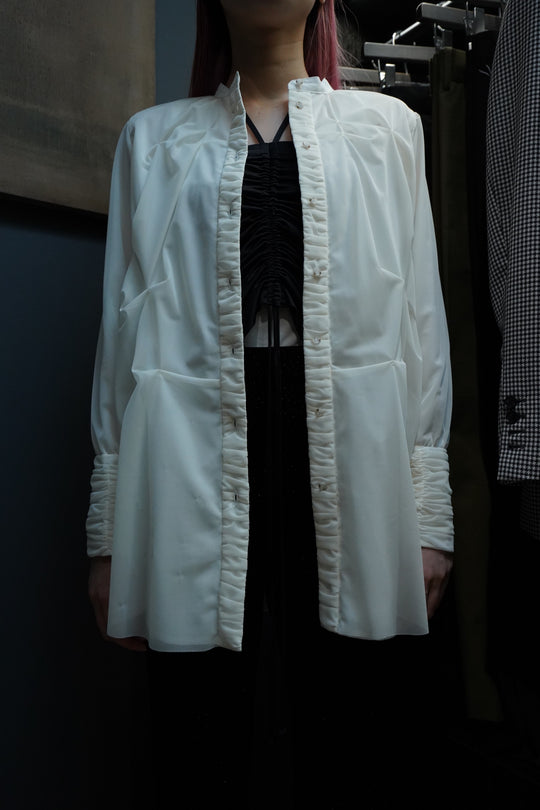SATORU SASAKI(サトルササキ)のLAYER SHIRT(WHITE)(シャツ)の