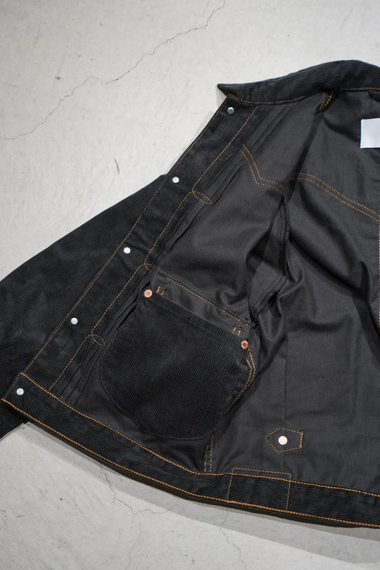 SUGARHILL(シュガーヒル)のCORDUROY DENIM JACKET(BLACK)(ジャケット