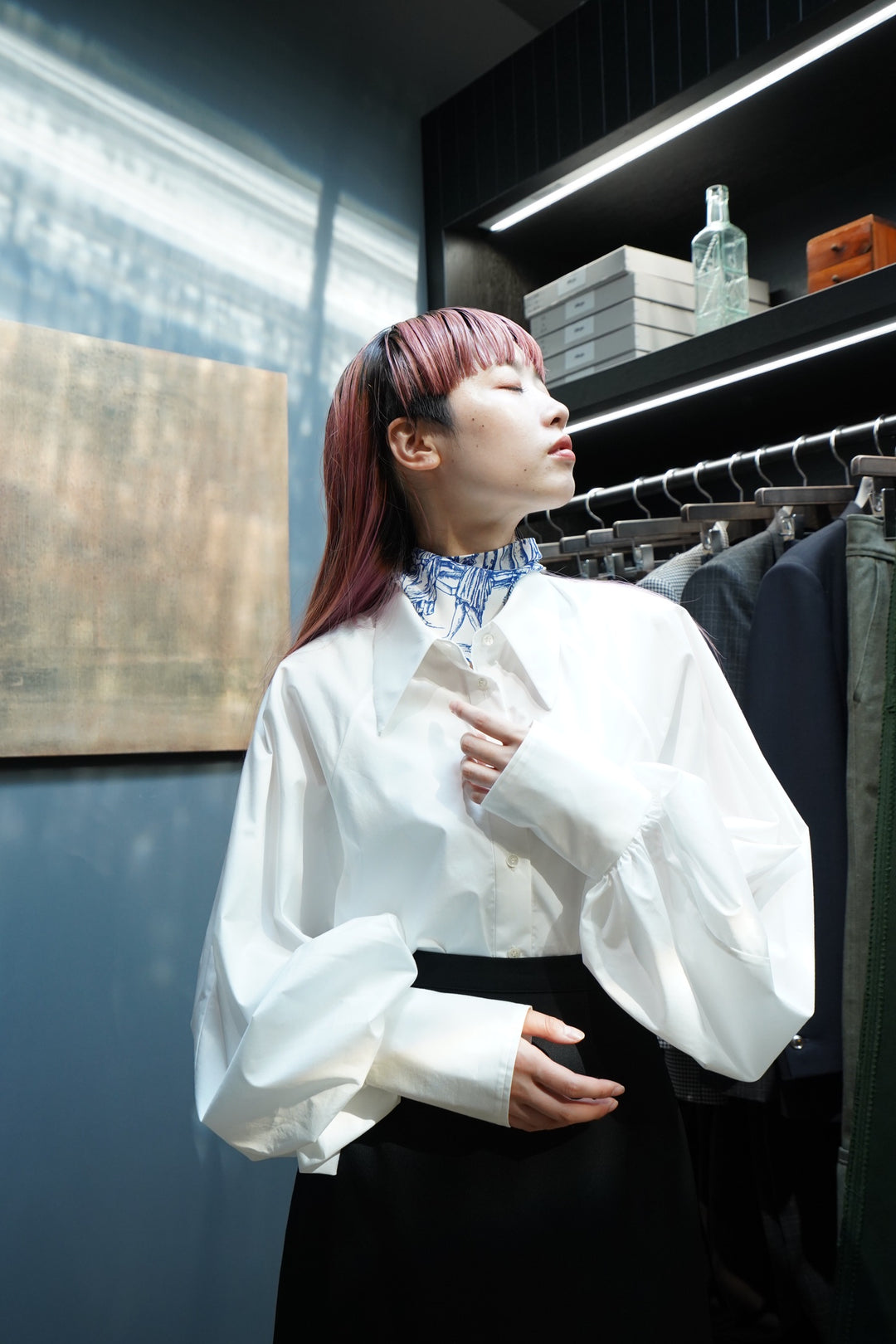 SATORU SASAKI シャツワンピース　ロング丈　ホワイト SATORU SASAKI シャツワンピース 「SATORU SASAKI/サトルササキ