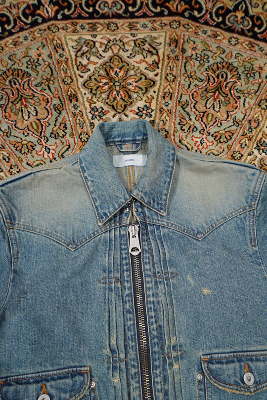 SUGARHILL（シュガーヒル）のZip-up Denim Damaged Jackert