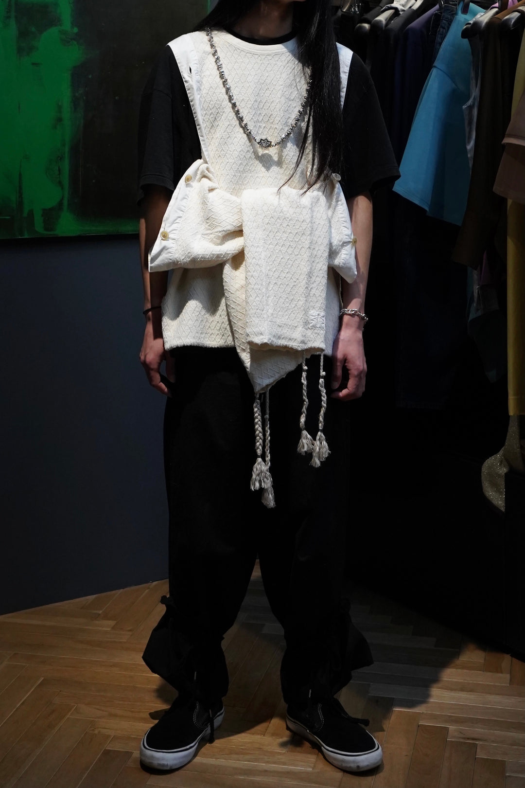 トップス fujimoto Over Dyed Muslin Jersey Top Fujimoto(フジモト)のOver Dyed Muslin Jersey Top(OFF WHITE