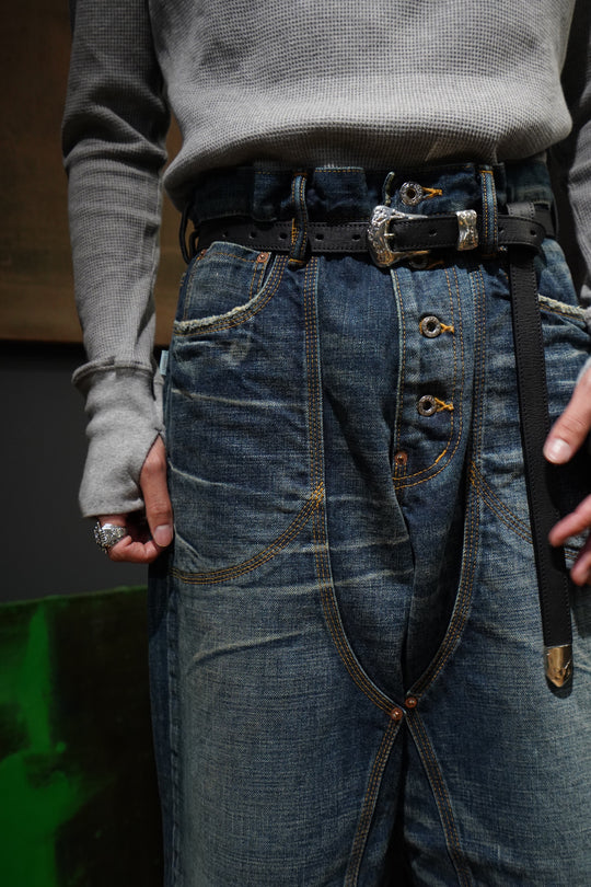 SUGARHILL(シュガーヒル)のMUSTY FADED DOUBLE KNEE DENIM PANTS(FADED