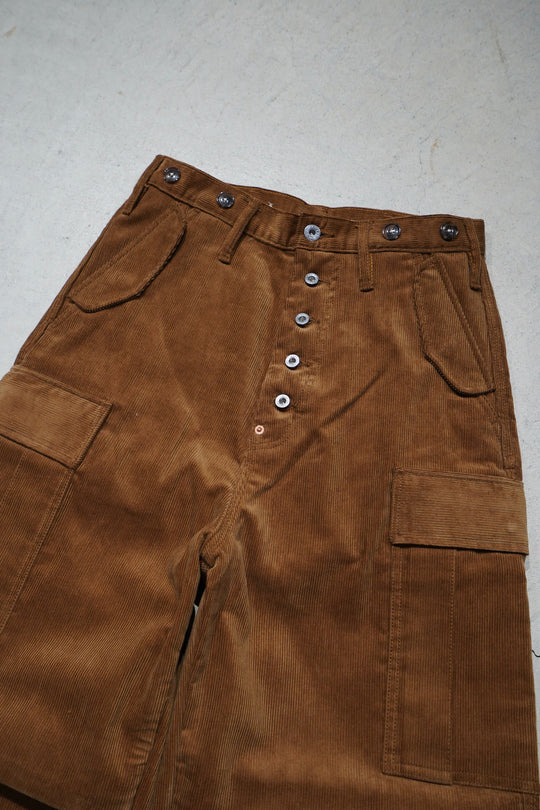 SUGARHILL（シュガーヒル）のCORDUROY ARMY CARGO PANTS(BROWN)(カーゴ