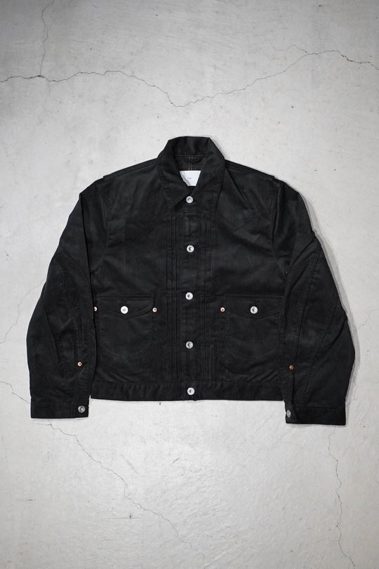 SUGARHILL(シュガーヒル)のCORDUROY DENIM JACKET(BLACK)(ジャケット