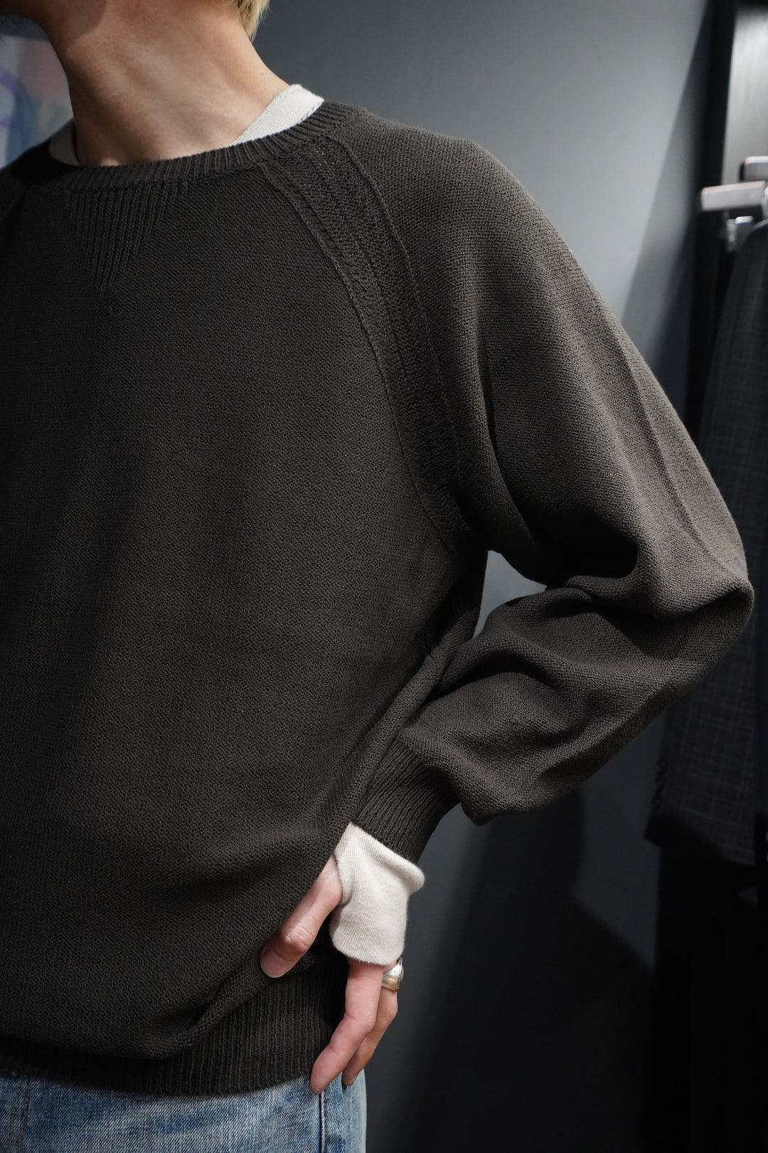 ニット/セーター sugarhill Cotton Long Sleeve Knit SUGARHILL（シュガーヒル）のCOTTON LONG SLEEVE KNIT(WHITE